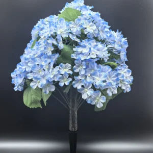 Artificial Blue Hydrangea Bush