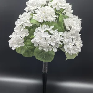 Artificial White Hydrangea Bush